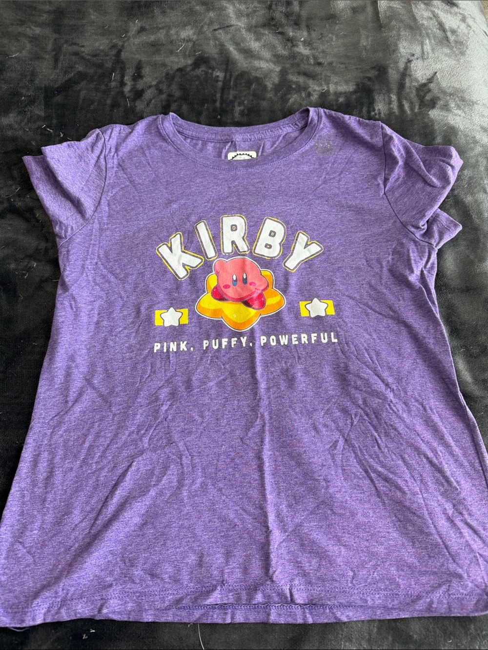 Nintendo Purple Kirby Graphic Tee with Pink and Yellow Accents